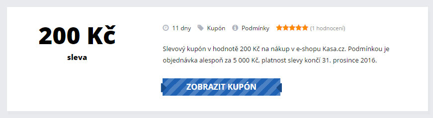 Slevový kupón Kasa.cz