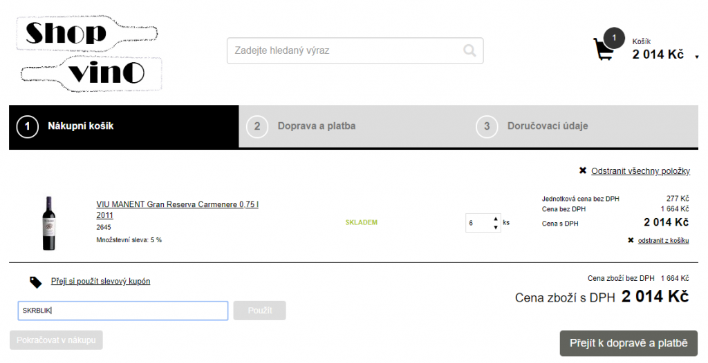 Slevový kód Shop-Víno.cz