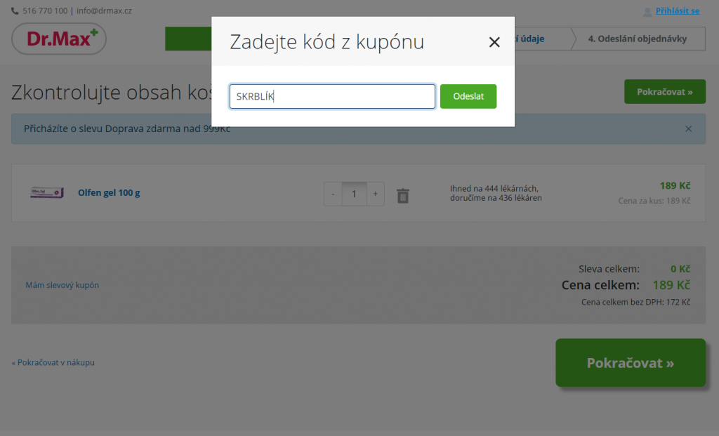 Slevový kód Dr Max