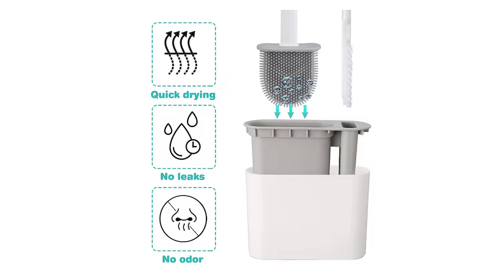 Silikonový WC kartáč s držákem