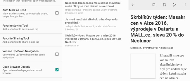 Aplikace Feedly - RSS čtečka v mobilu