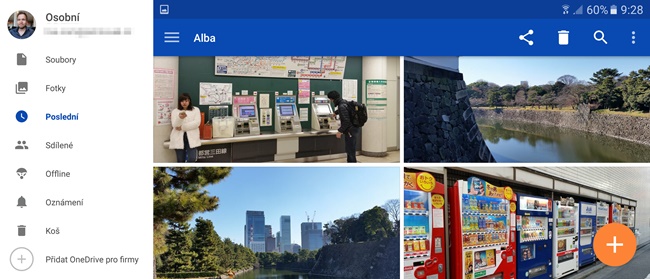 Aplikace OneDrive