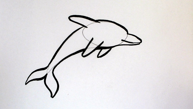 Jak nakreslit delfína