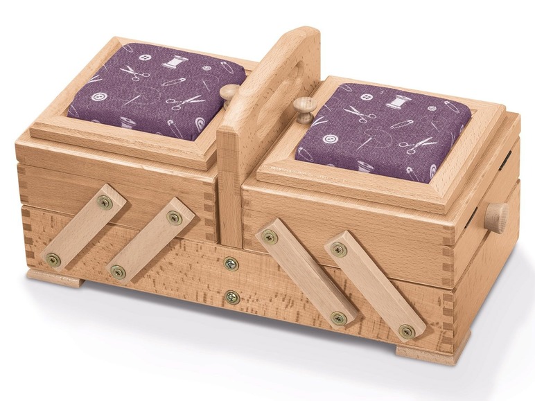 Dřevěný box na šicí potřeby Crelando