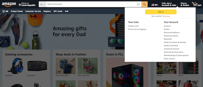 Jak nakupovat na Amazon.com 2025: Kompletní návod v češtině