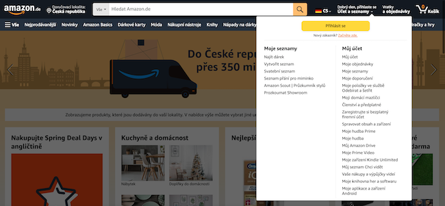 Jak nakupovat na Amazon.de → Český návod 2025