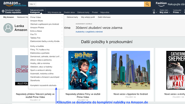 Jak nakupovat na Amazon.de → Český návod 2023