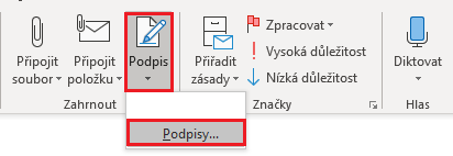 Jak nastavit podpis v Outlooku