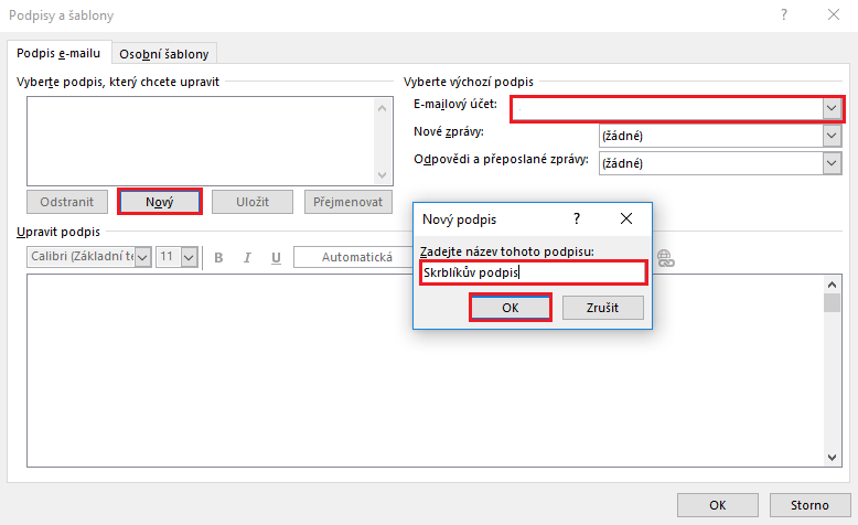 Jak nastavit podpis v Outlooku Jak nastavit podpis v Outlooku