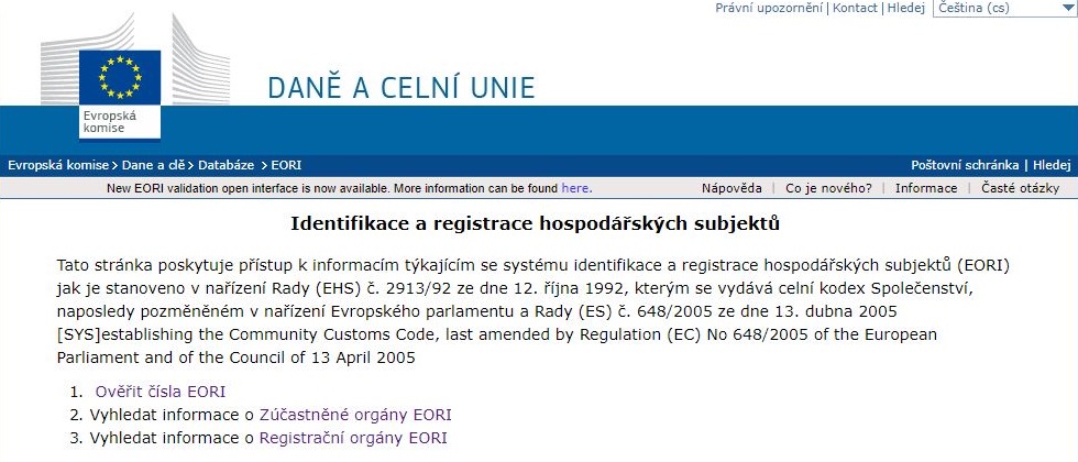 Jak zjistit eori číslo Jak zjistit eori číslo