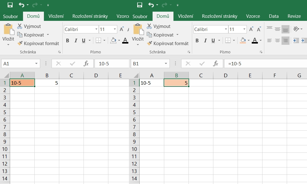 Jak vypočítat příklad v Excelu?
