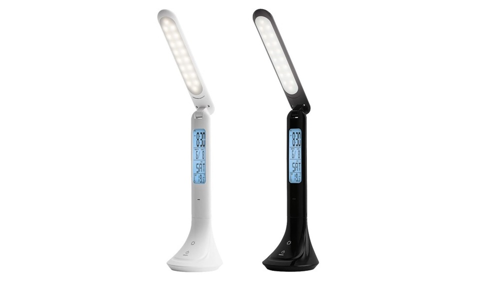 LED stolní lampa s displejem Livarnolux