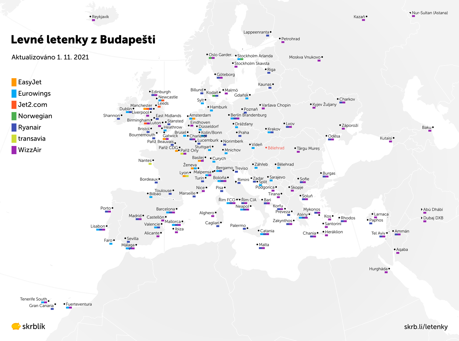 Levné letenky z Budapešti