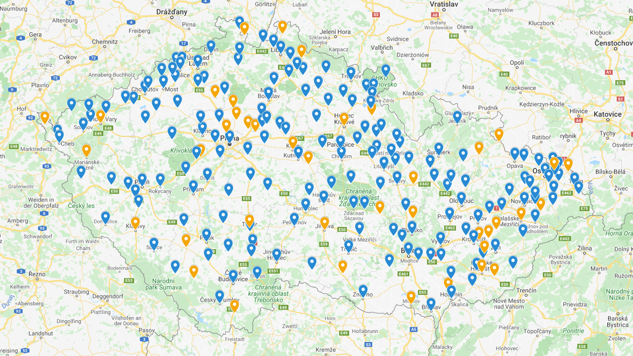 Mapa poplatků za svoz odpadu 2023