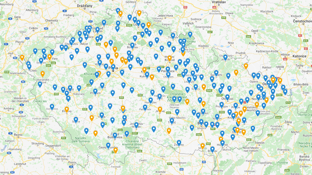 Mapa poplatků za svoz odpadu 2024