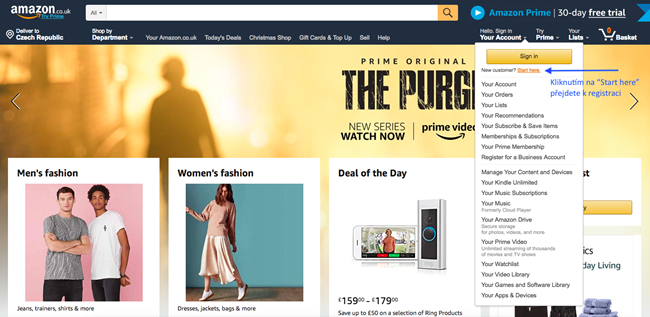 Jak nakupovat na Amazon.co.uk → Český návod 2025