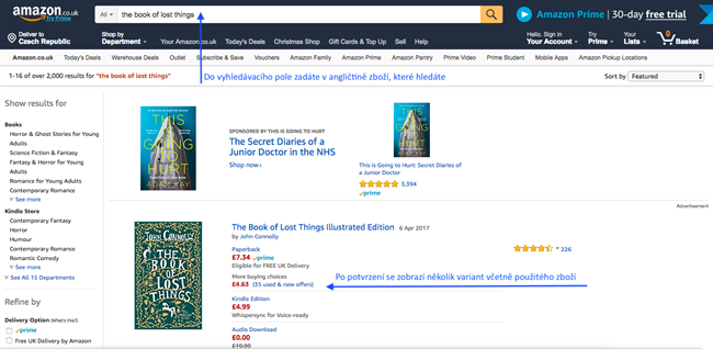 Jak nakupovat na Amazon.co.uk → Český návod 2025