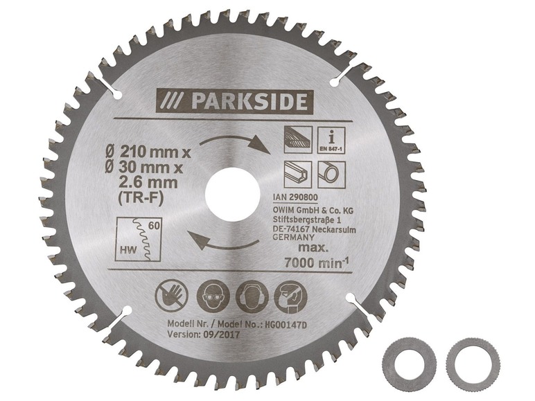 Pilový kotouč (210 mm) Parkside PKSB 210 A1