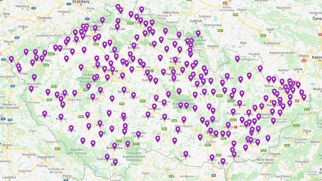 Mapa poplatků za svoz odpadu 2025