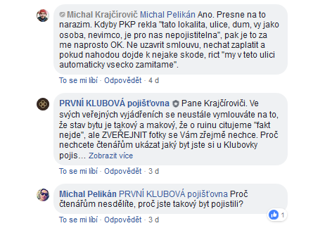 PRVNÍ KLUBOVÁ pojišťovna: Negativní zkušenosti s řešením pojistné události