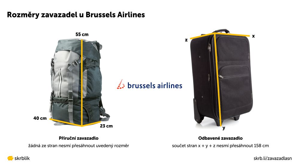 Příruční / kabinová / palubní zavazadla u Brussels Airlines 2025