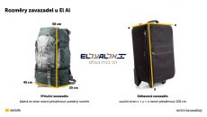 Zavazadla El Al 2023: Povolená hmotnost, rozměry, poplatky