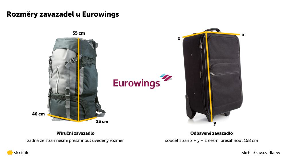 Příruční / kabinová / palubní zavazadla u Eurowings 2025