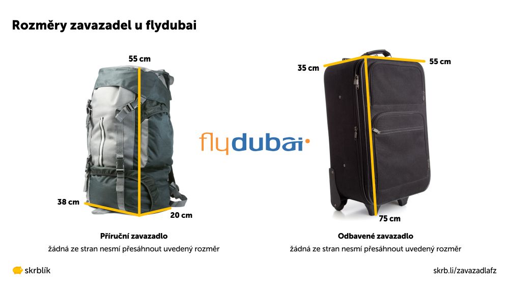 Příruční / kabinová / palubní zavazadla u Flydubai 2025