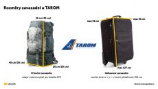 Zavazadla TAROM 2024: Povolená hmotnost, rozměry, poplatky