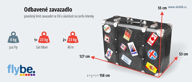 Odbavená (zapsaná) zavazadla u Flybe 2020 Odbavená (zapsaná) zavazadla u Flybe 2020