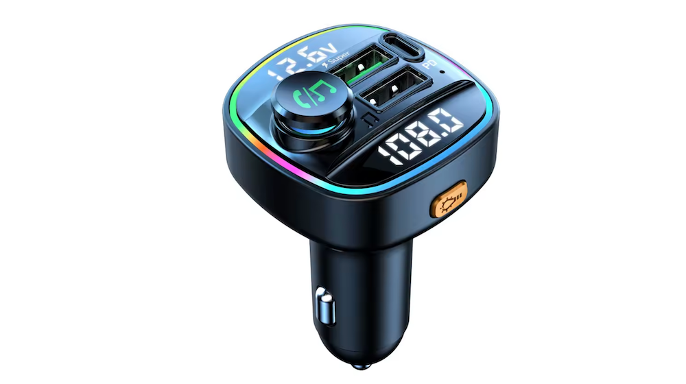 Bluetooth FM transmitter do auta s handsfree a rychlonabíjením